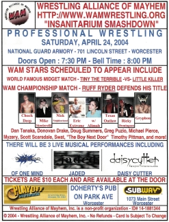 professional wrestling federation, wrestling federation, WAM Wrestling